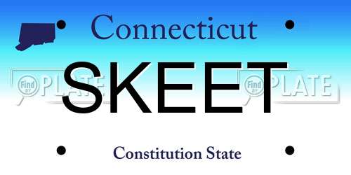 SKEET Connecticut License Plate