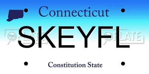 SKEYFL Connecticut License Plate