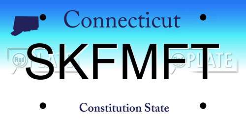 SKFMFT Connecticut License Plate