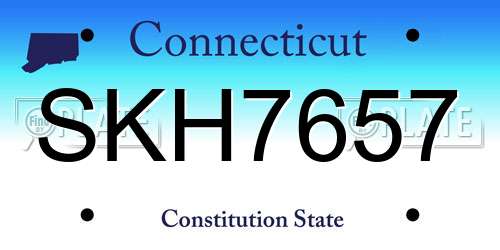 SKH7657 Connecticut License Plate