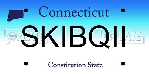 SKIBQII Connecticut License Plate