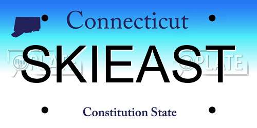 SKIEAST Connecticut License Plate