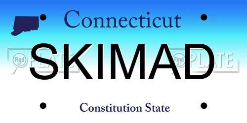 SKIMAD Connecticut License Plate