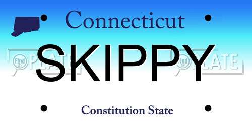 SKIPPY Connecticut License Plate