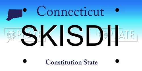 SKISDII Connecticut License Plate
