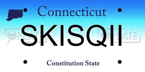 SKISQII Connecticut License Plate