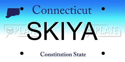 SKIYA Connecticut License Plate