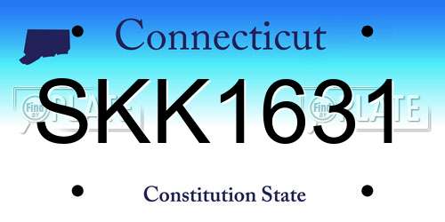 SKK1631 Connecticut License Plate