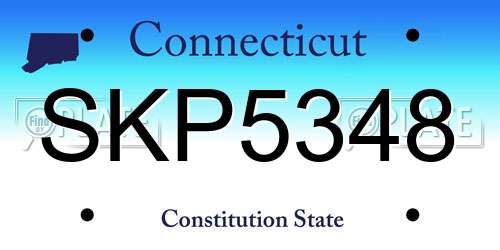 SKP5348 Connecticut License Plate