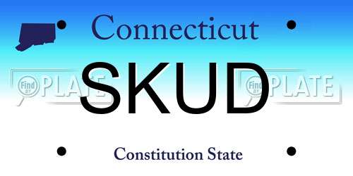 SKUD Connecticut License Plate