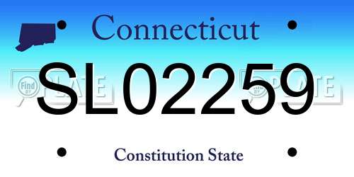SL02259 Connecticut License Plate