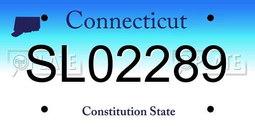 SL02289 Connecticut License Plate