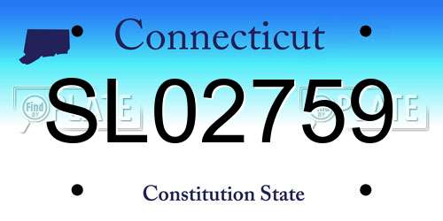 SL02759 Connecticut License Plate