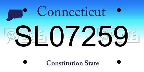 SL07259 Connecticut License Plate