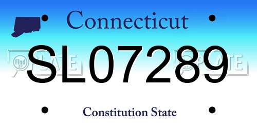 SL07289 Connecticut License Plate