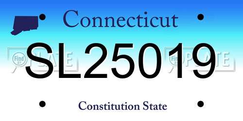 SL25019 Connecticut License Plate