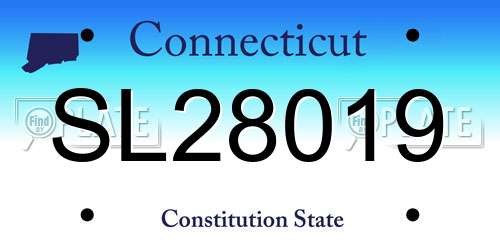 SL28019 Connecticut License Plate
