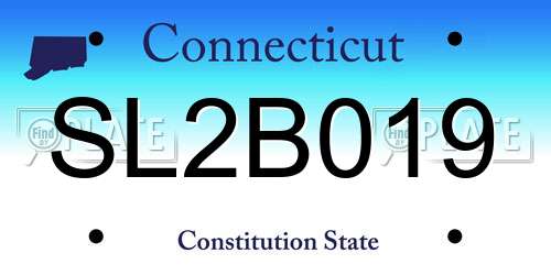 SL2B019 Connecticut License Plate