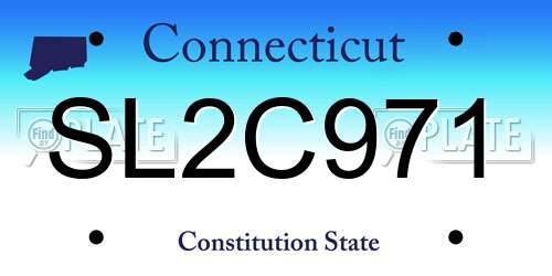 SL2C971 Connecticut License Plate