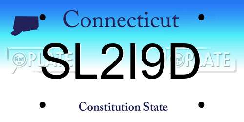 SL2I9D Connecticut License Plate