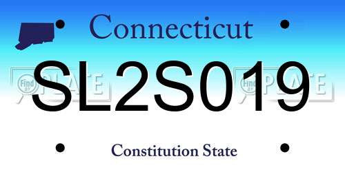 SL2S019 Connecticut License Plate