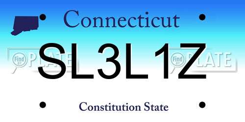 SL3L1Z Connecticut License Plate