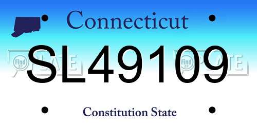 SL49109 Connecticut License Plate