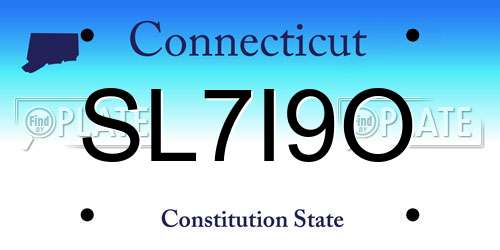 SL7I9O Connecticut License Plate