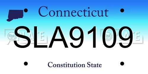 SLA9109 Connecticut License Plate