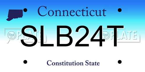 SLB24T Connecticut License Plate
