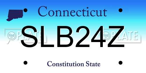 SLB24Z Connecticut License Plate
