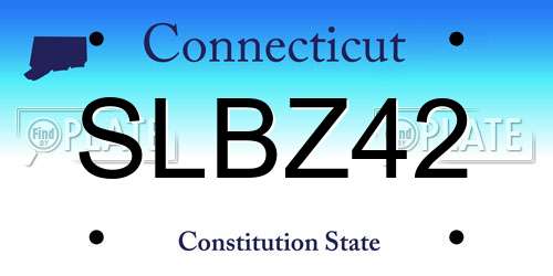 SLBZ42 Connecticut License Plate