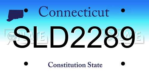 SLD2289 Connecticut License Plate