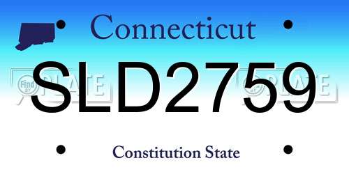SLD2759 Connecticut License Plate