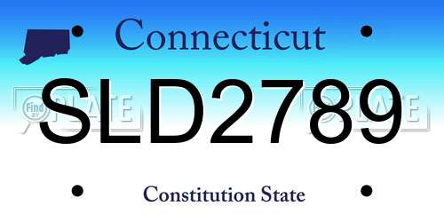 SLD2789 Connecticut License Plate