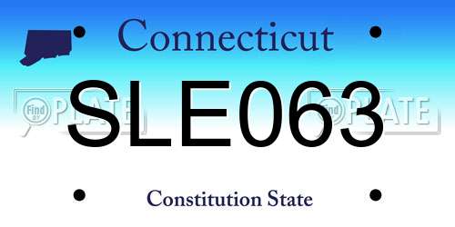 SLE063 Connecticut License Plate
