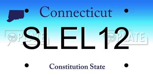 SLEL12 Connecticut License Plate