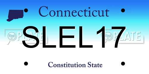 SLEL17 Connecticut License Plate