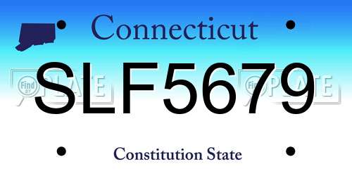 SLF5679 Connecticut License Plate
