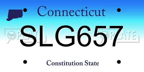 SLG657 Connecticut License Plate