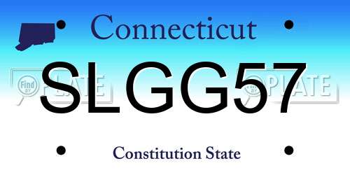 SLGG57 Connecticut License Plate