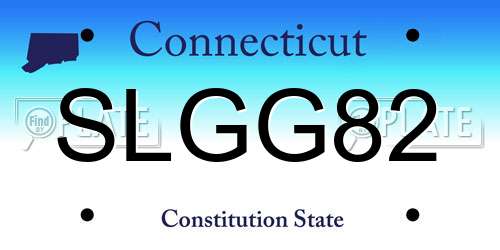 SLGG82 Connecticut License Plate