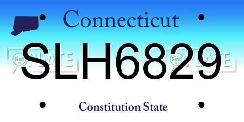 SLH6829 Connecticut License Plate