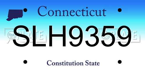SLH9359 Connecticut License Plate