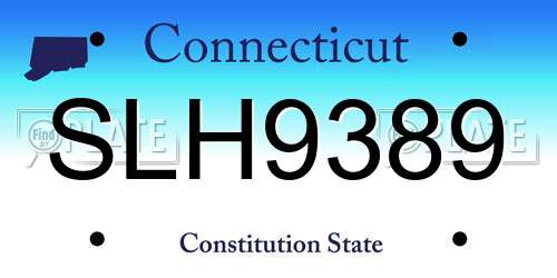 SLH9389 Connecticut License Plate
