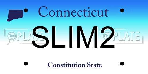 SLIM2 Connecticut License Plate