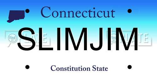 SLIMJIM Connecticut License Plate