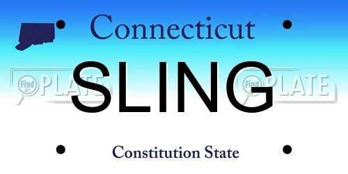 SLING Connecticut License Plate