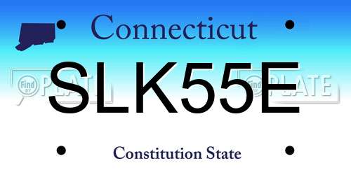 SLK55E Connecticut License Plate