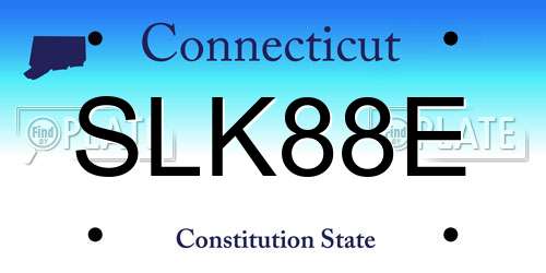 SLK88E Connecticut License Plate